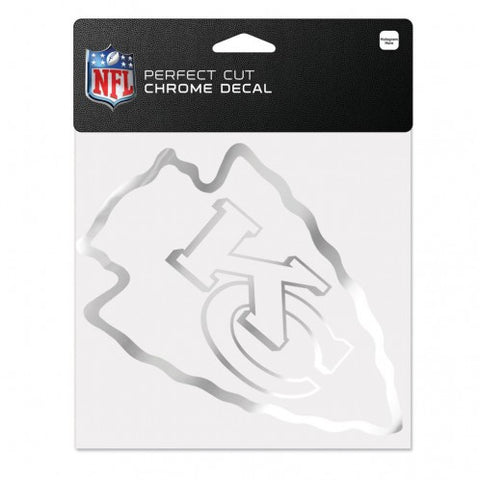 Kansas City Chiefs Decal 6x6 Perfect Cut Chrome