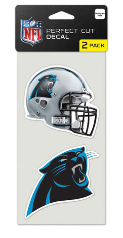 Carolina Panthers Decal 4x4 Die Cut Set of 2