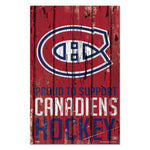 Montreal Canadiens Sign 11x17 Wood Proud to Support Design