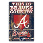 Atlanta Braves Sign 11x17 Wood Slogan Design