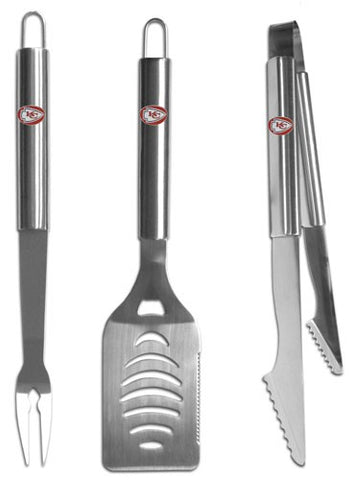 Kansas City Chiefs Grilling BBQ 3 Piece Utensil Set