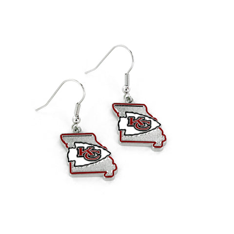 Kansas City Chiefs Earrings State Design