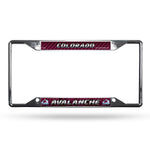 Colorado Avalanche License Plate Frame Chrome EZ View