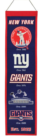 New York Giants Banner 8x32 Wool Heritage