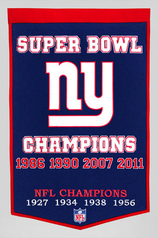 New York Giants Banner 24x36 Wool Dynasty