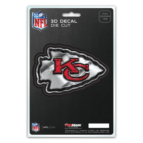 Kansas City Chiefs Decal 5x8 Die Cut 3D Logo Design