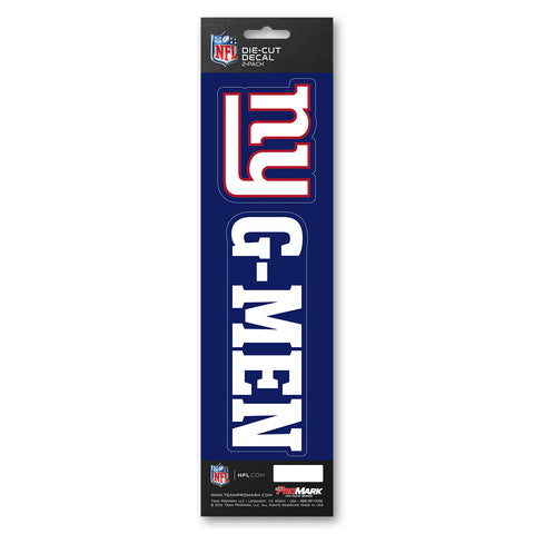 New York Giants Decal Die Cut Slogan Pack