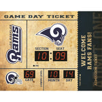 Los Angeles Rams Clock 14x19 Scoreboard Bluetooth - New