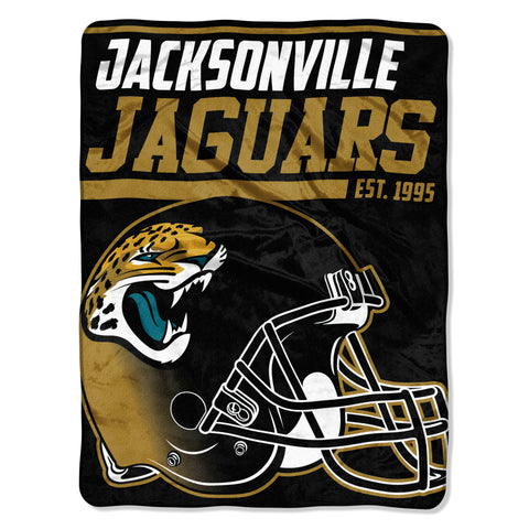 Jacksonville Jaguars Blanket 46x60 Micro Raschel 40 Yard Dash Design Rolled