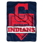 Cleveland Indians Blanket 60x80 Raschel Home Plate Design